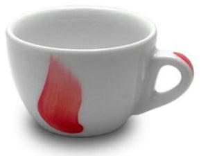 Чашка cappuccino Fiamma Red Ancap 37172 Verona Millecolori Hand Painted Fiamma Red, фото №1, інтернет-магазин харчового обладнання Систем4